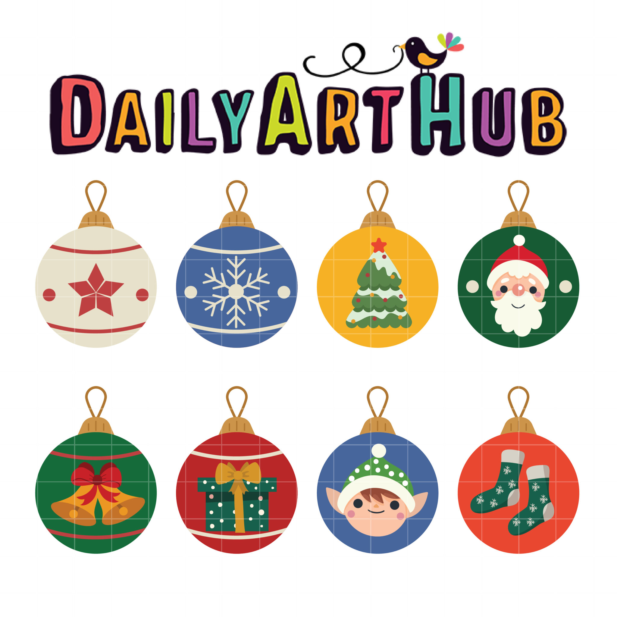 christmas holiday balls clip art set – daily art hub // graphics